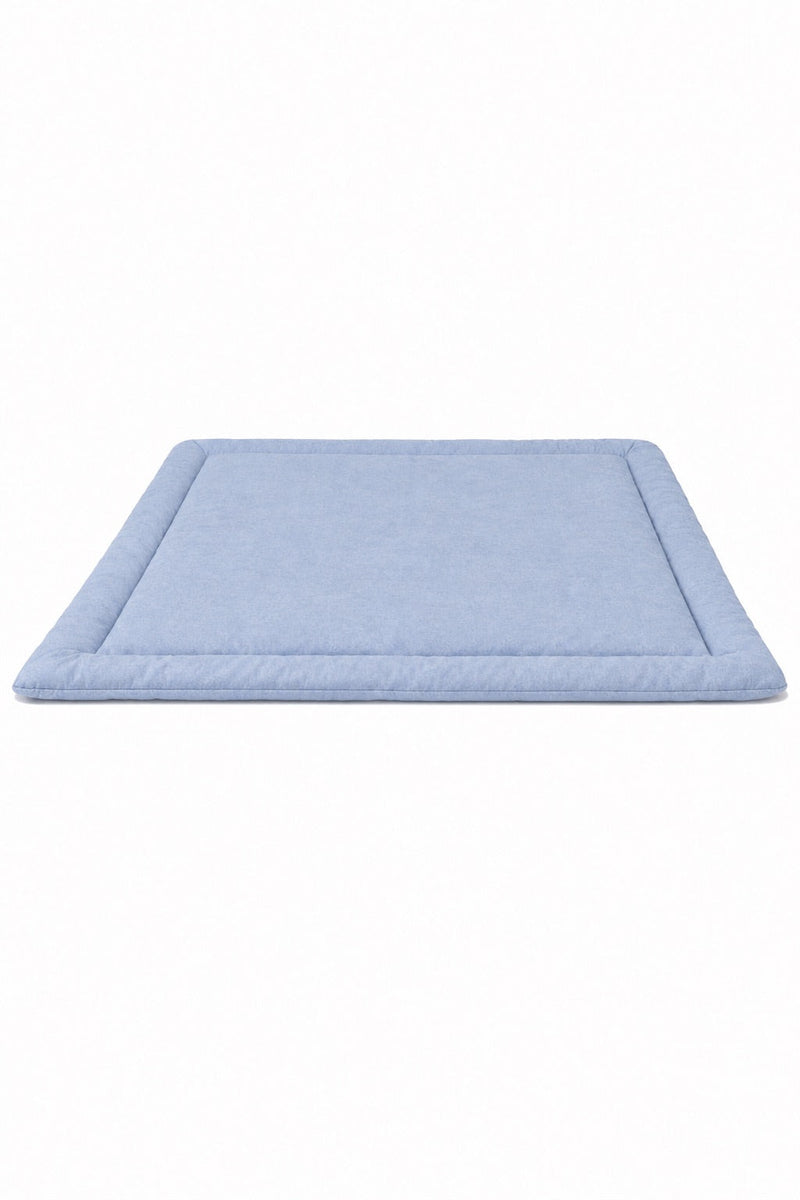 Light Denim Padded Baby Play Mat — Little Mae & Co