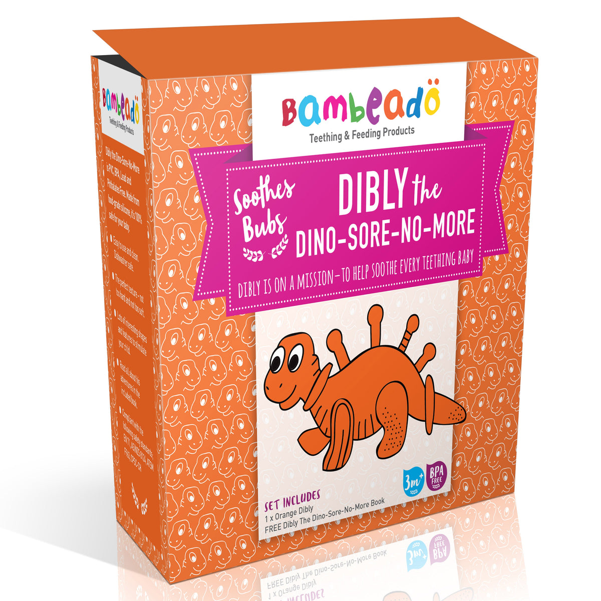 Dibly the Dino-Sore-No-More - Orange — Bambeado