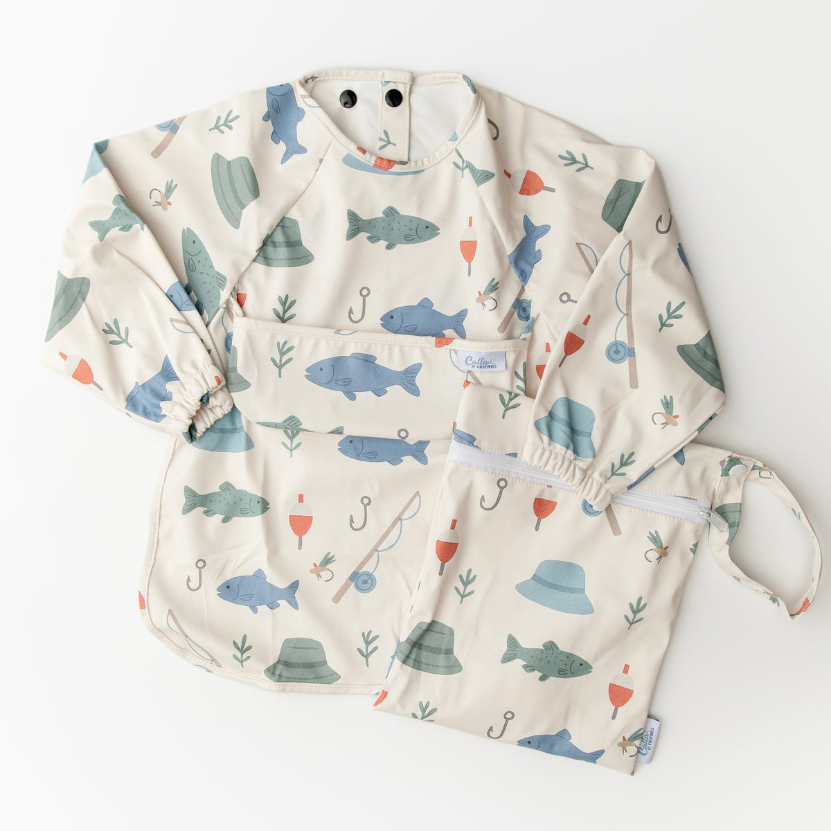 The Grayson Long Sleeve Bib - Lakeside Catch — Calla and Friends