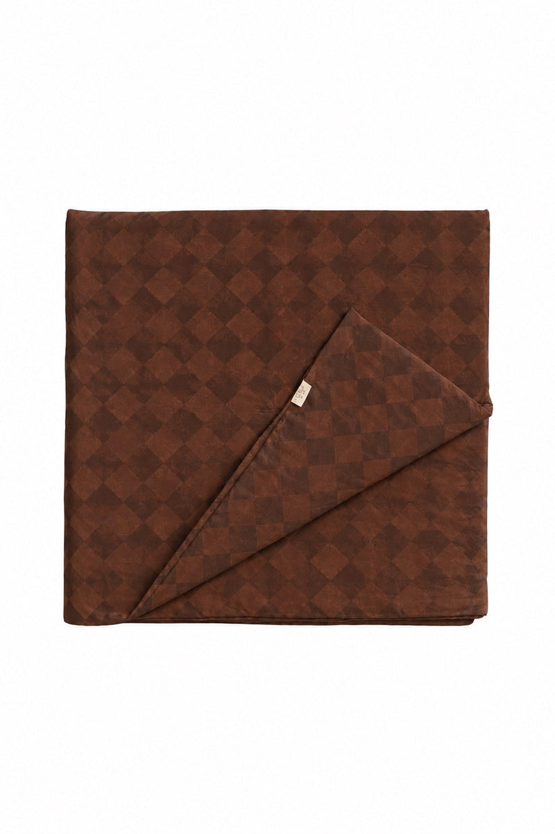Brown Diamond Crib Quilted Blanket — Little Mae & Co