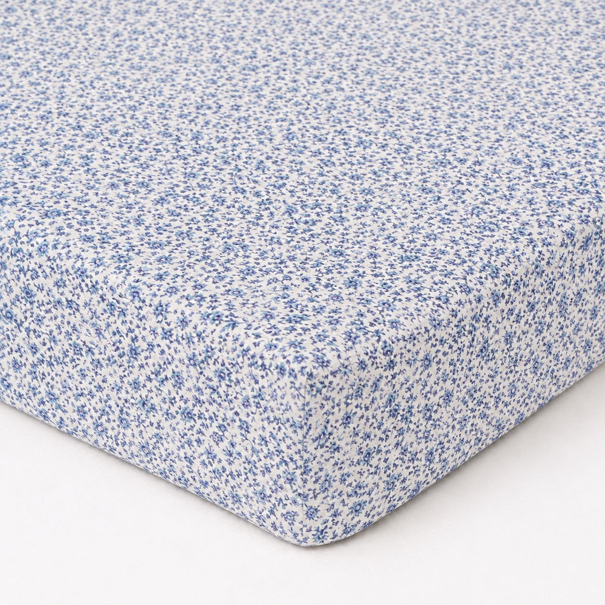 Blue Floral Crib Sheet — Little Mae & Co