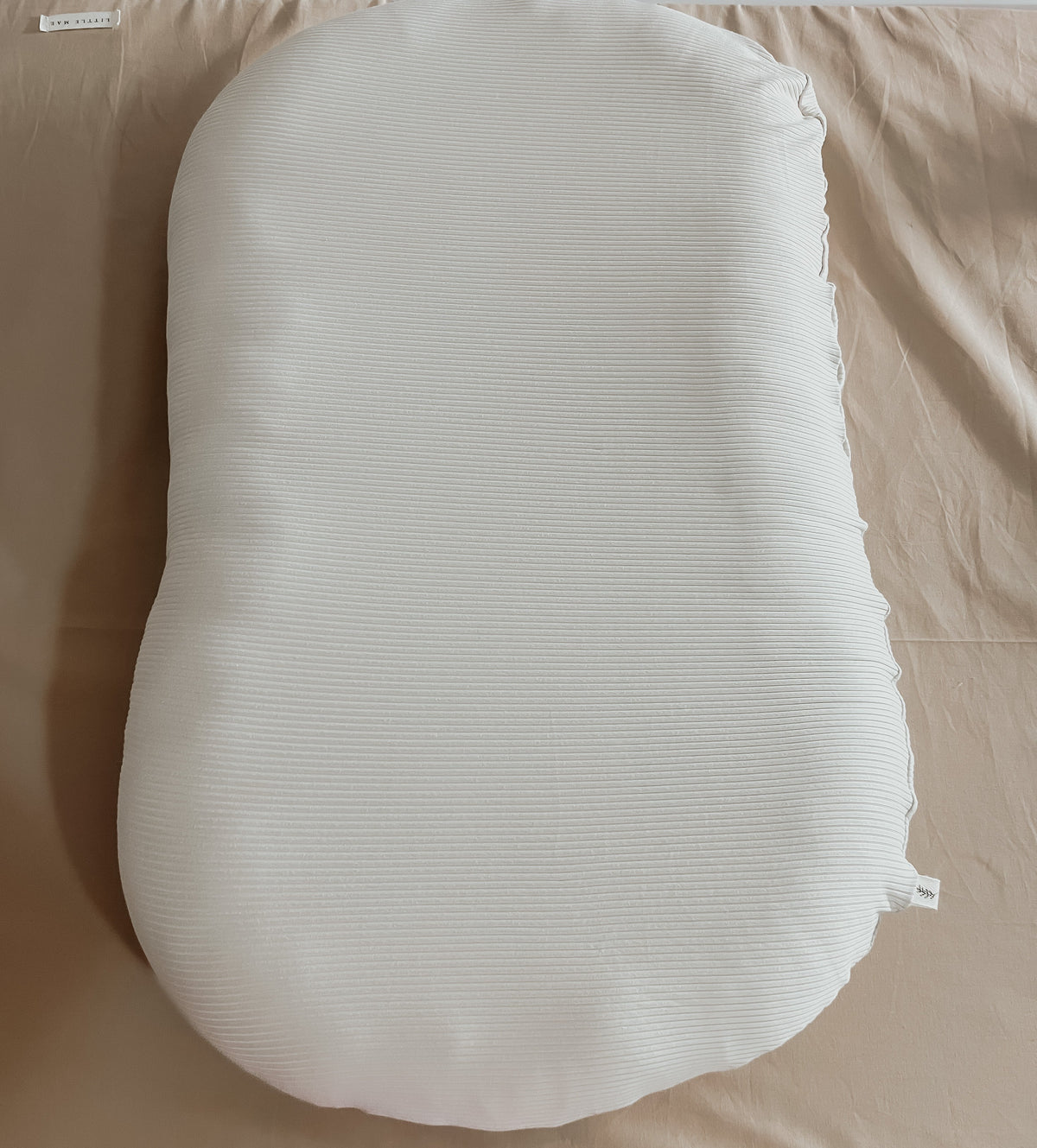 Oat Ribbed Baby Lounger Cover — Little Mae & Co