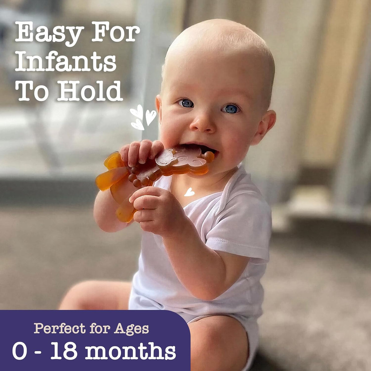 The Little Bamber - Natural Rubber & Baltic Amber Teething Toy — Bambeado