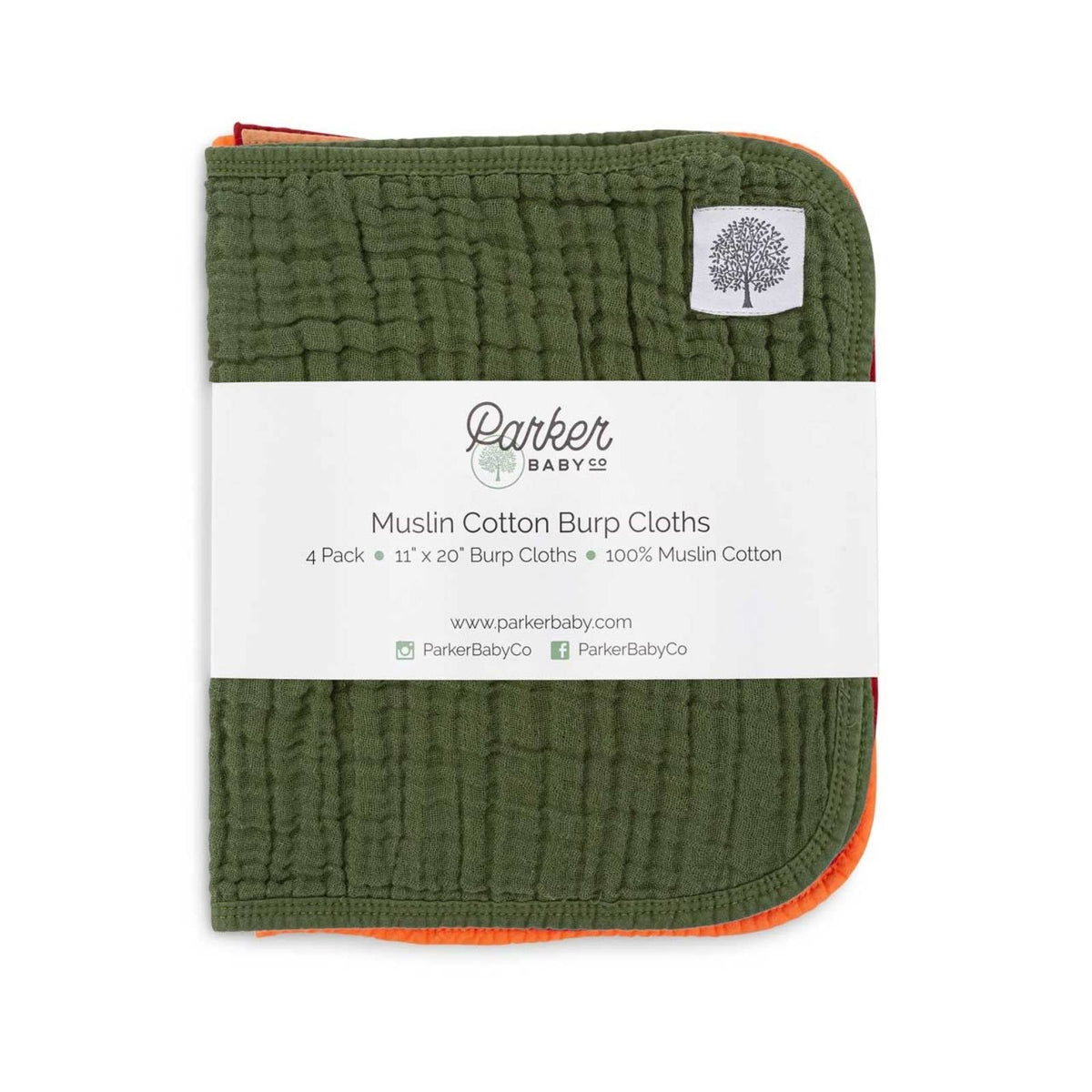Estes Set - Muslin Burp Cloths (4 Pack) — Parker Baby Co.