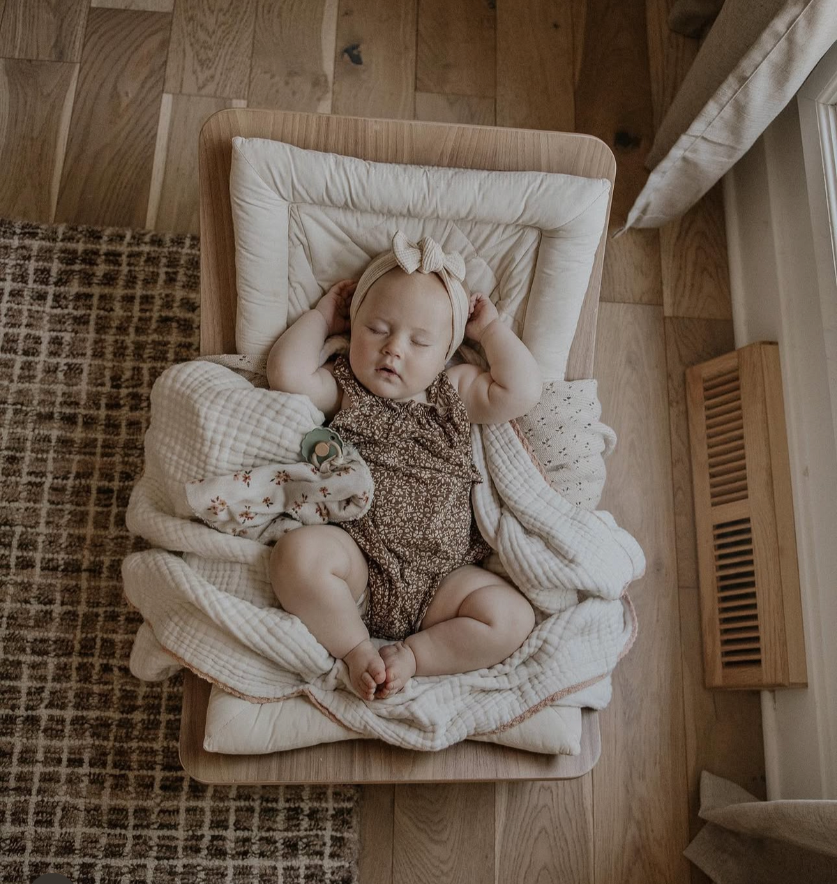 Toffee Pointelle Knit Blanket — Little Mae & Co