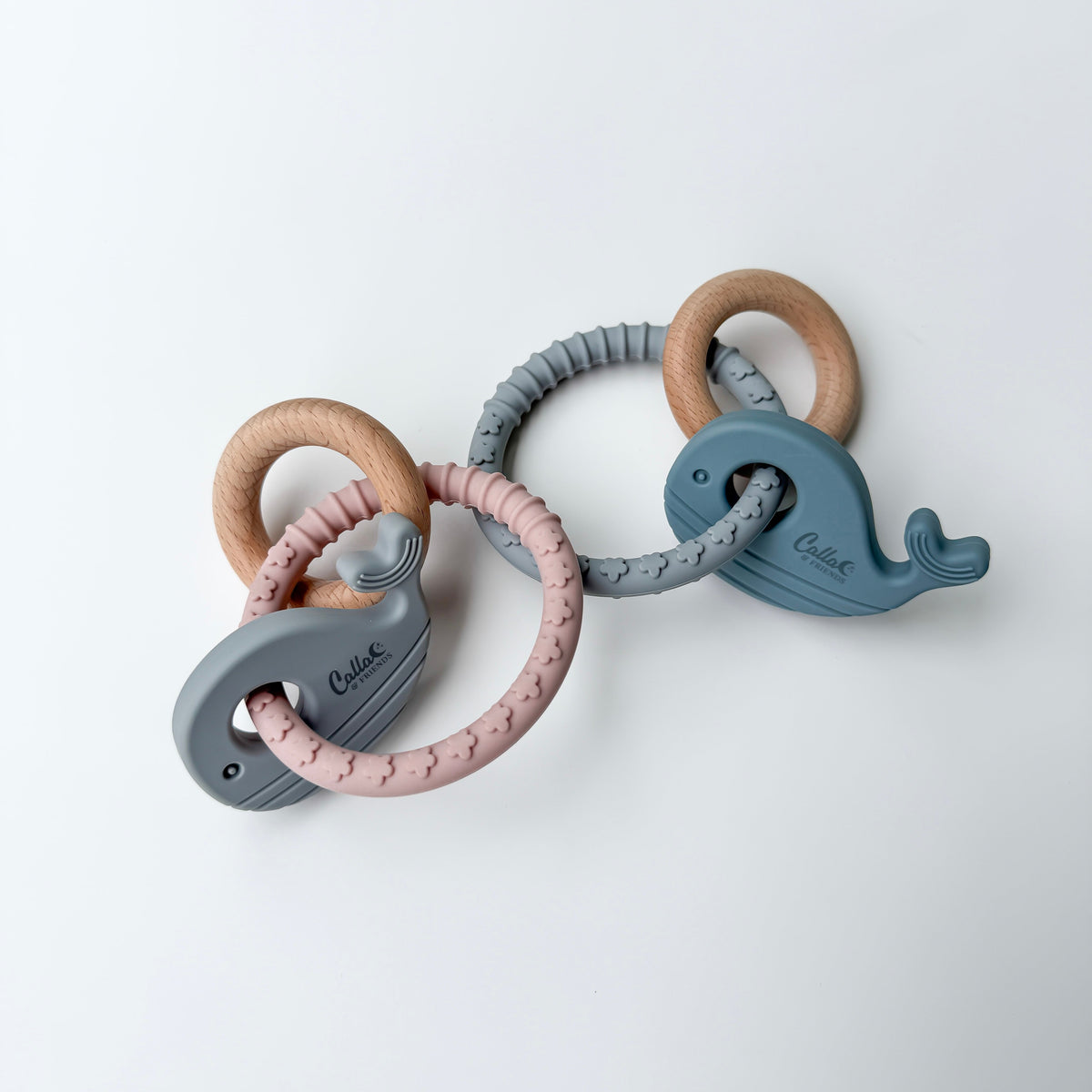 Whale Silicone & Beechwood Teether — Calla and Friends