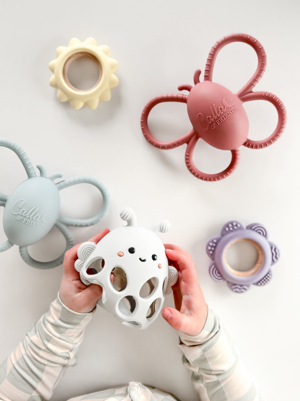 Garden Party Collection - Butterfly Rattle Teether — Calla and Friends