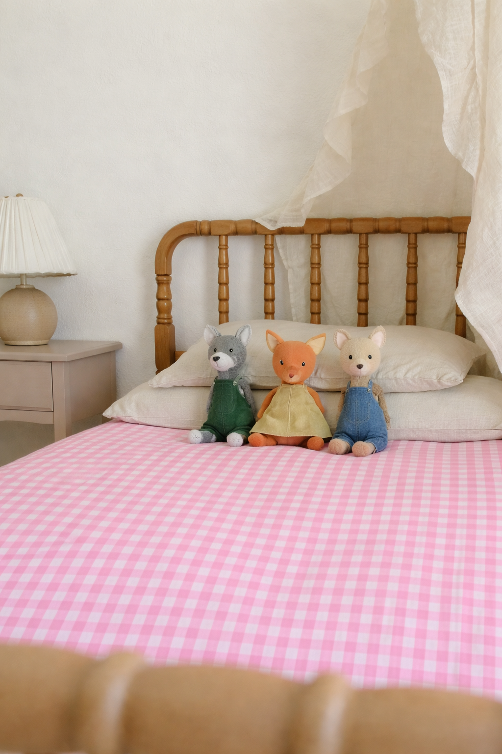 Pink Gingham Crib Quilted Blanket — Little Mae & Co
