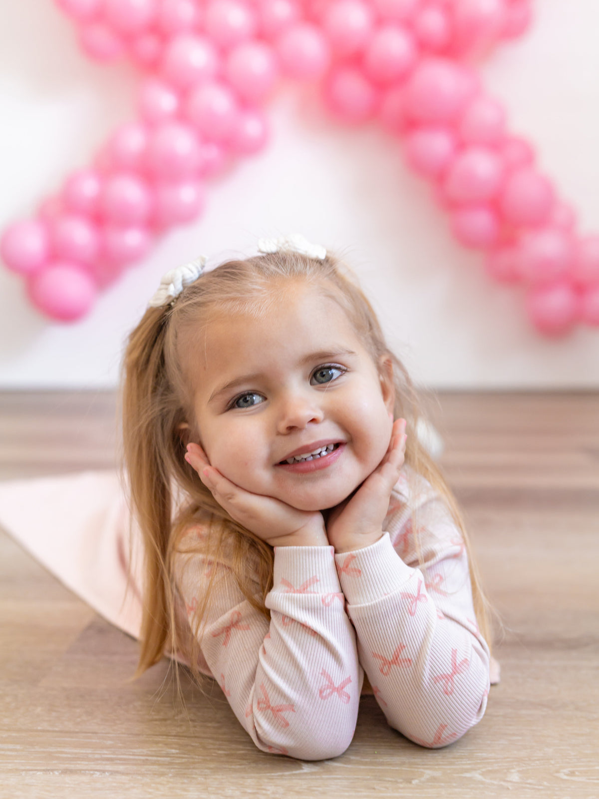 Blushing Bows 2pc Bamboo Pajamas — Little Joy Co.