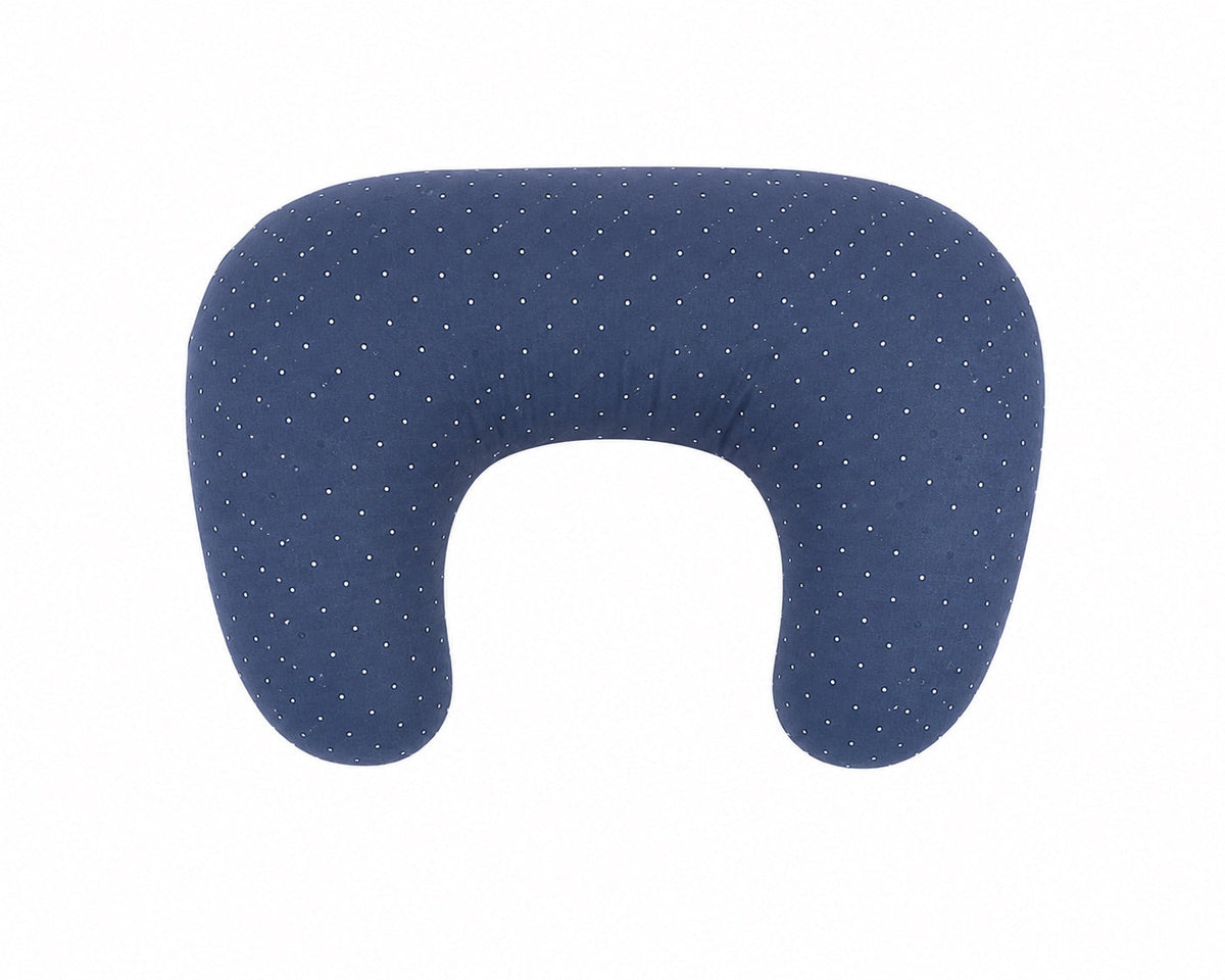 Denim Dot Ruffle Nursing Pillow Cover — Little Mae & Co