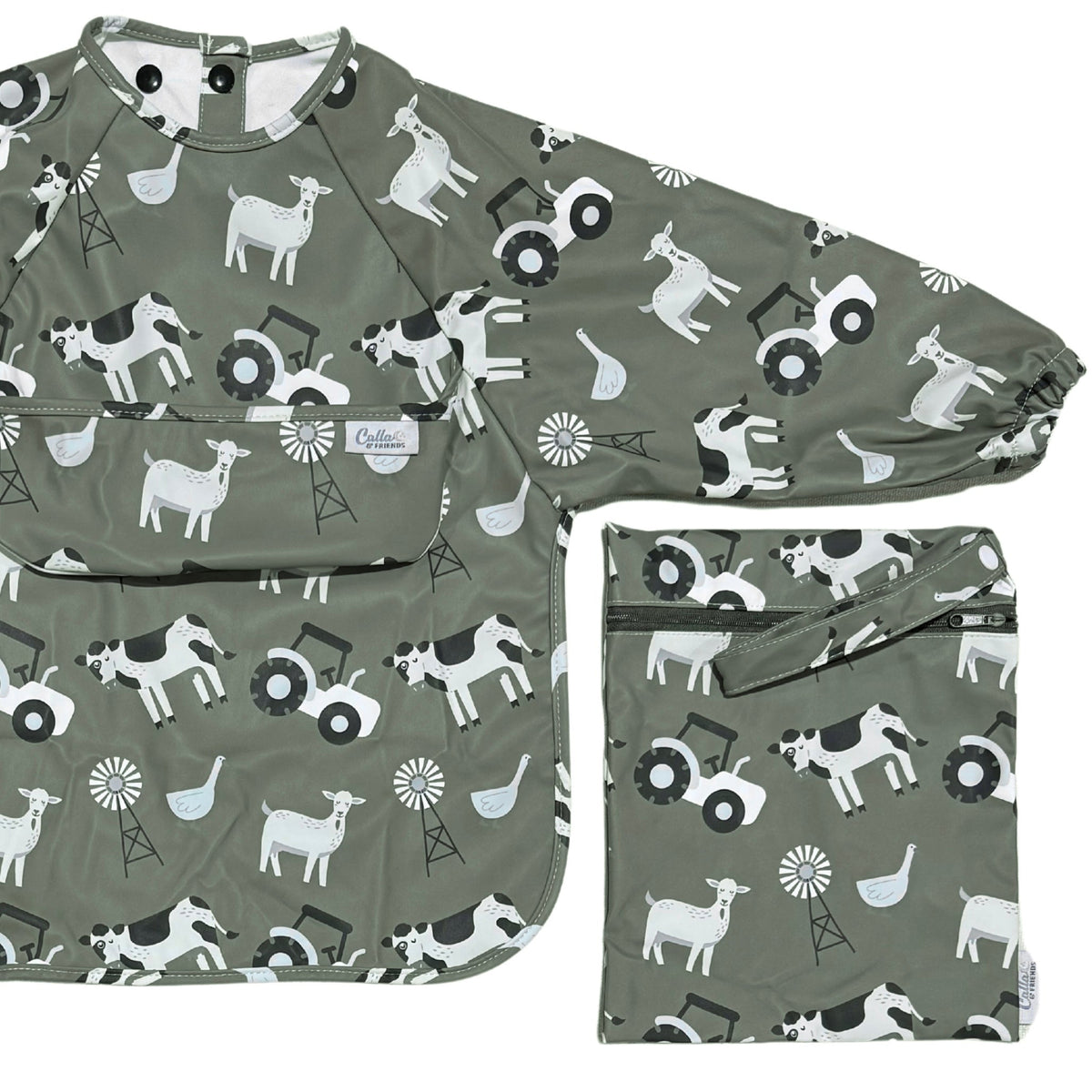 The Grayson Long Sleeve Bib - Farm — Calla and Friends