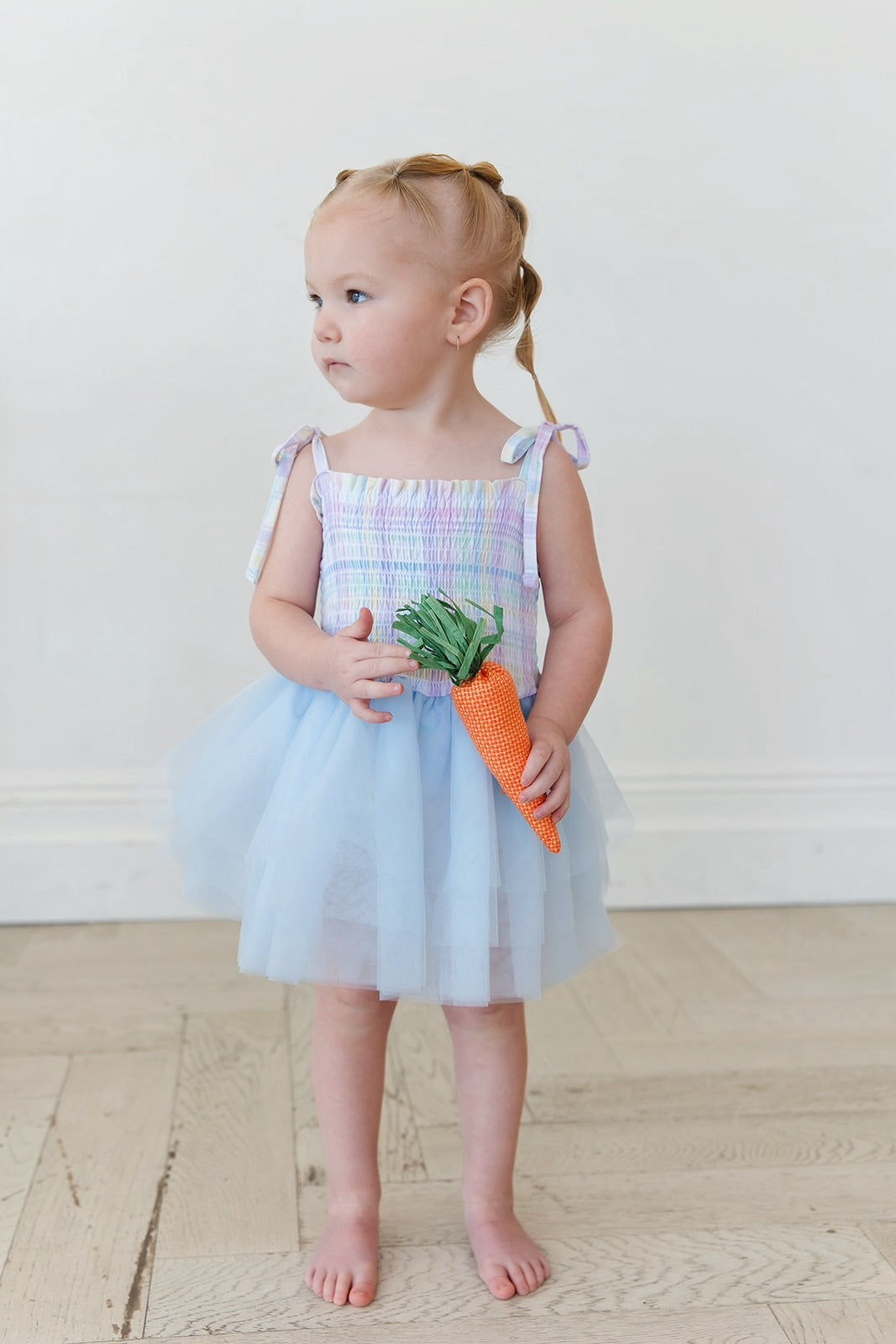 Pastel Prep - Smocked Tulle Bodysuit Dress — Blush Lotus