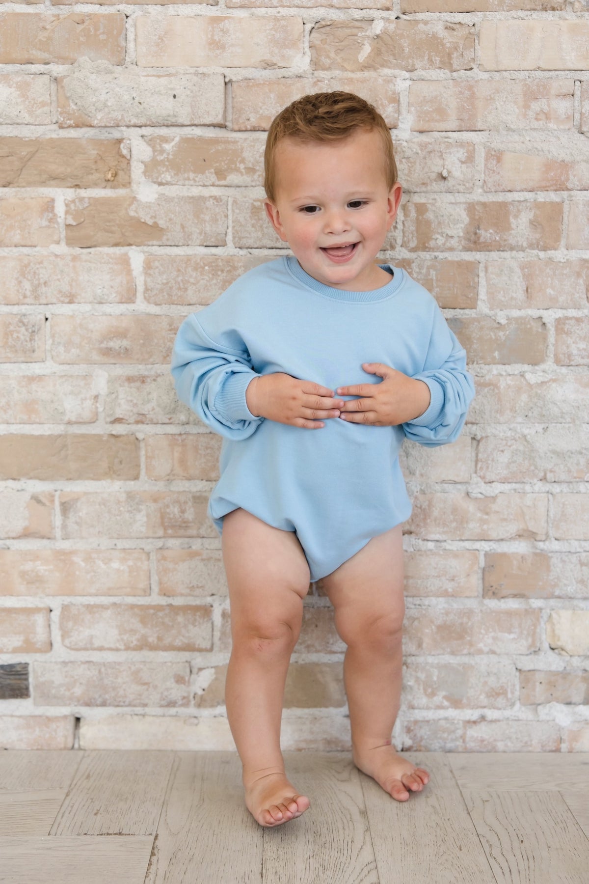 Portorosso Sky - Cloud Terry Bubble Romper — Blush Lotus