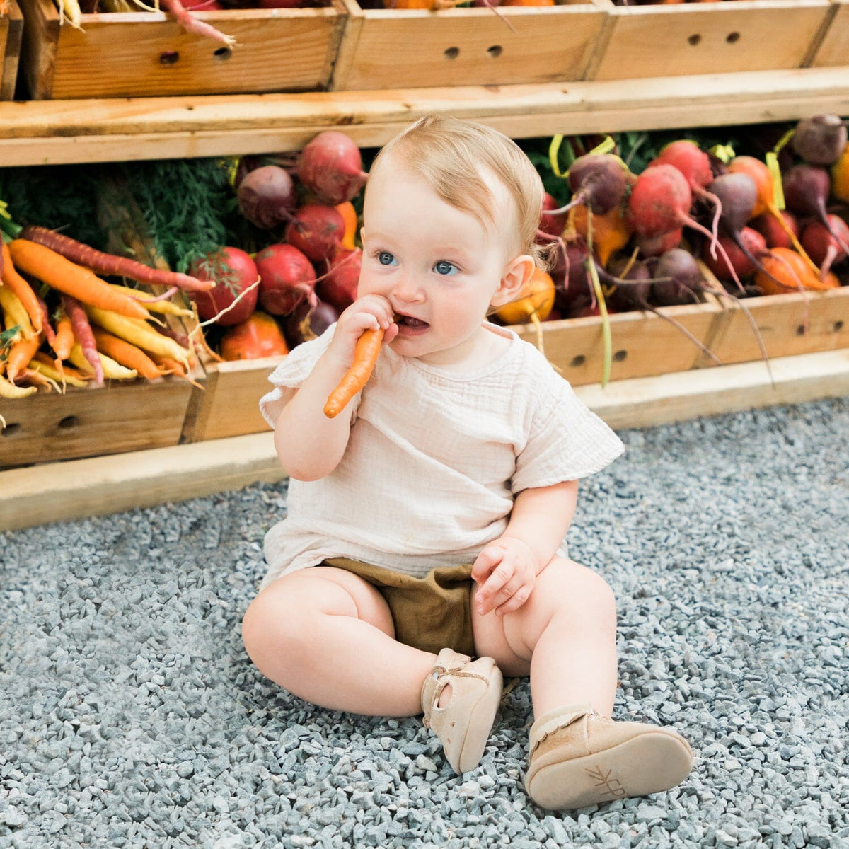 Weathered Brown Mary Jane Baby Shoe — Freshly Picked