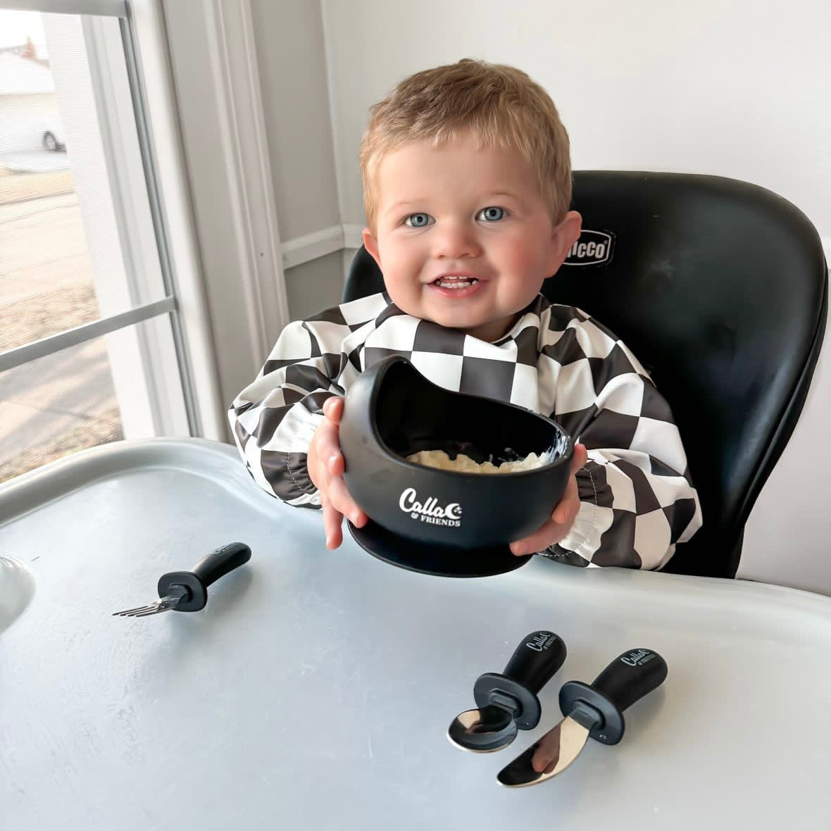 Silicone & Stainless Steel Toddler Utensil Set — Calla and Friends