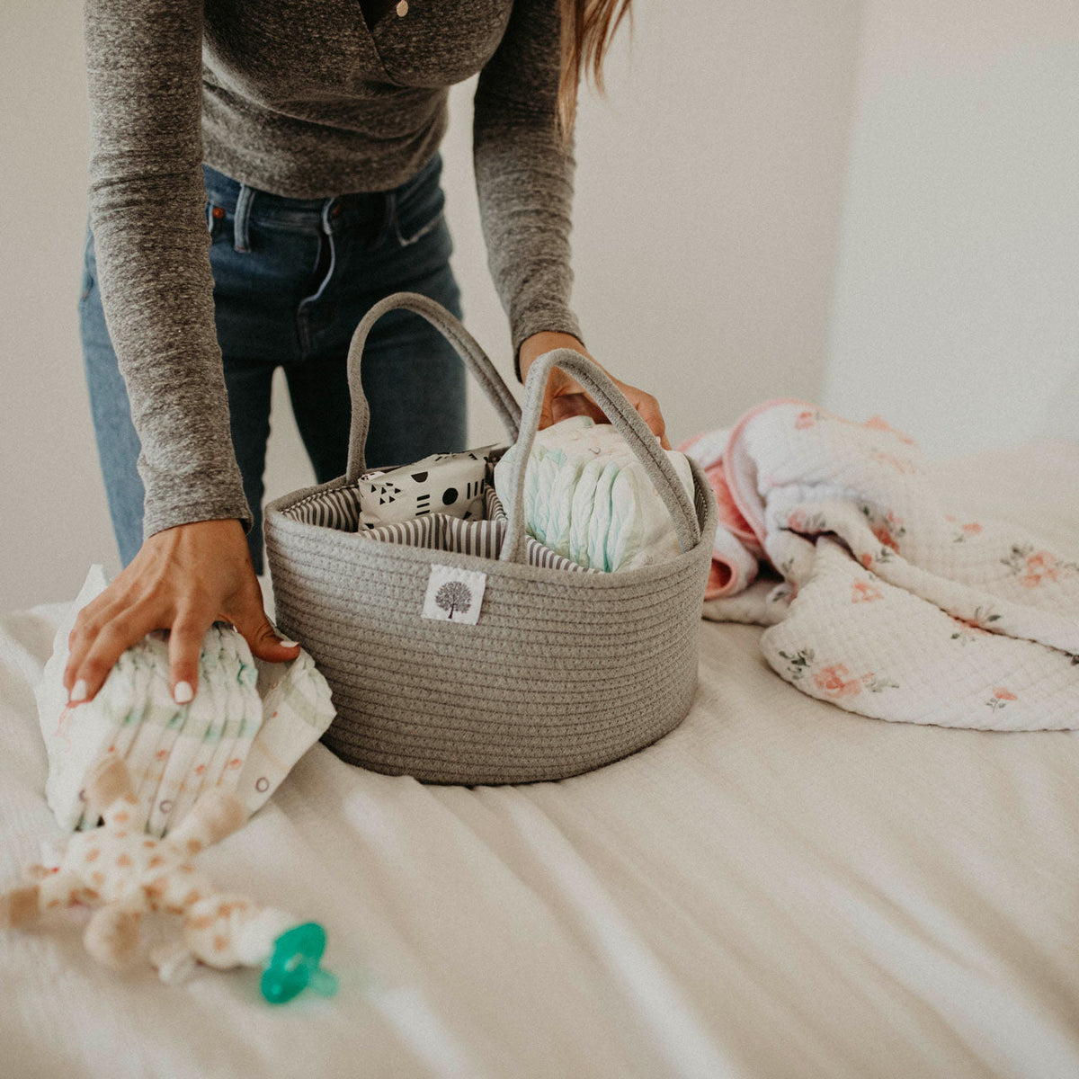 Rope Diaper Caddy — Parker Baby Co.