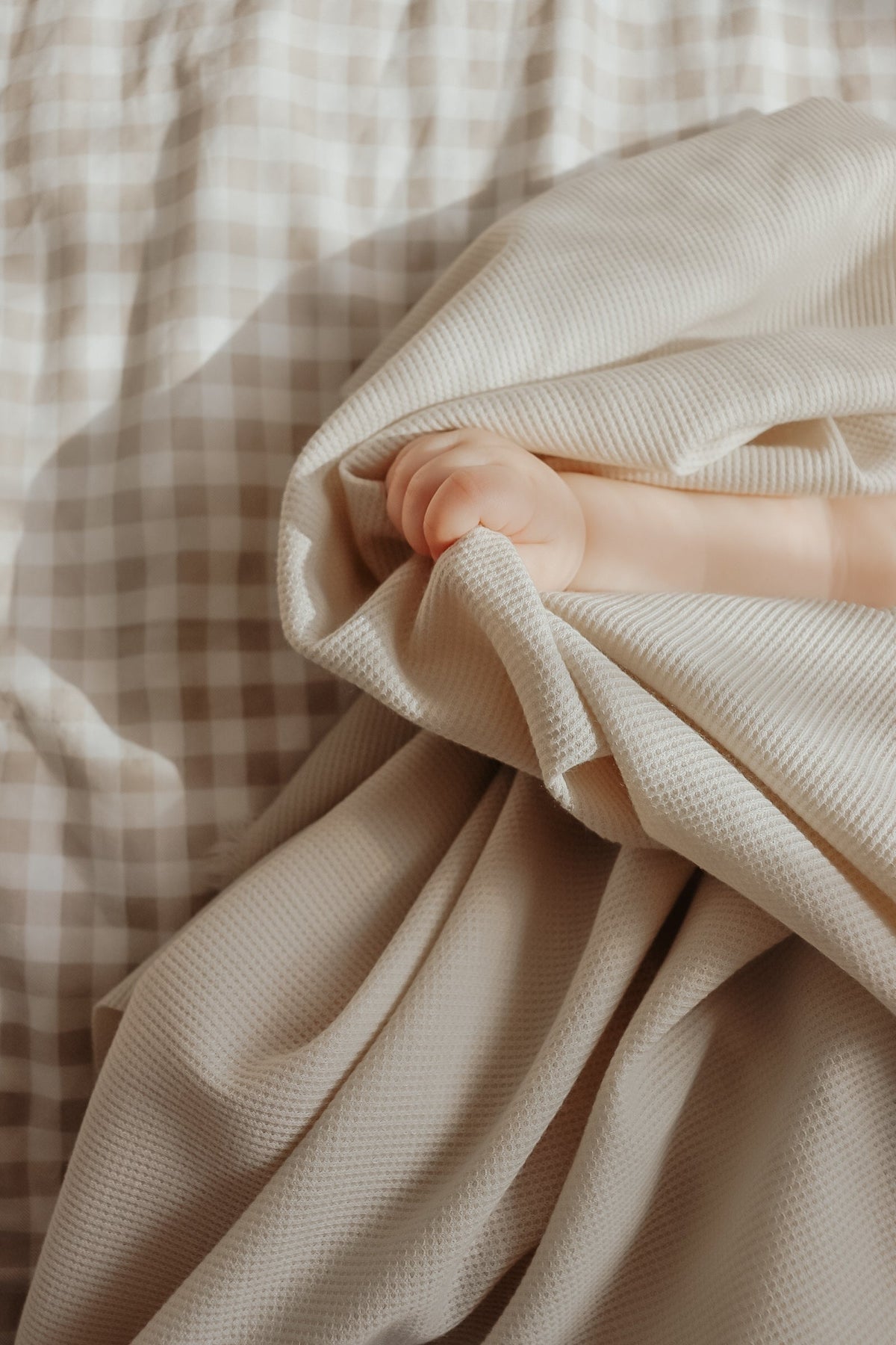 Coco Ivory Waffle Knit Blanket — Little Mae & Co