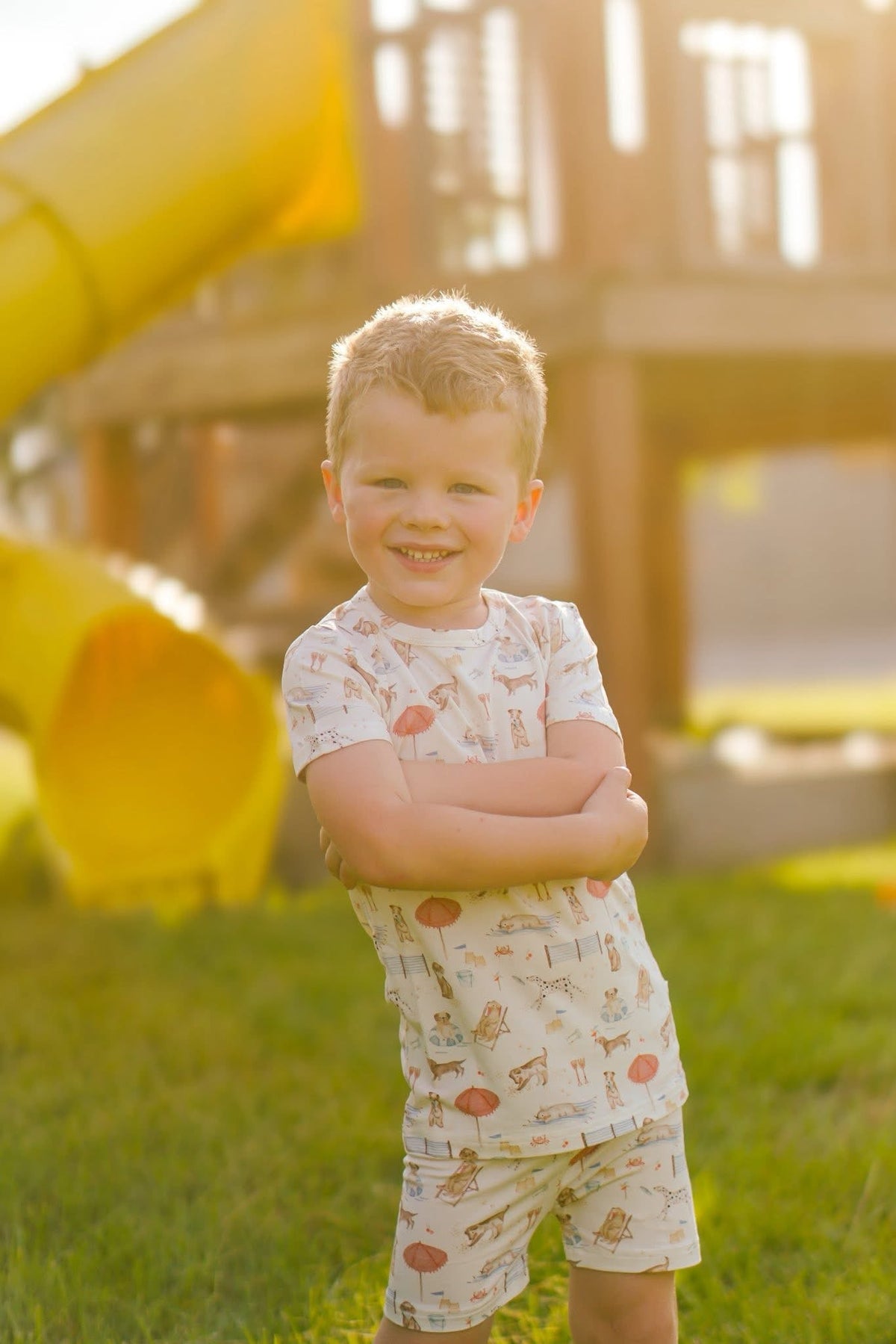 Beach Pawty 2pc Bamboo Pajamas — Little Joy Co.