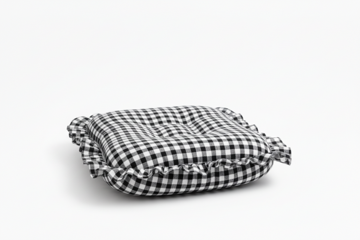 Black Gingham Ruffle Baby Lounger Cover — Little Mae & Co
