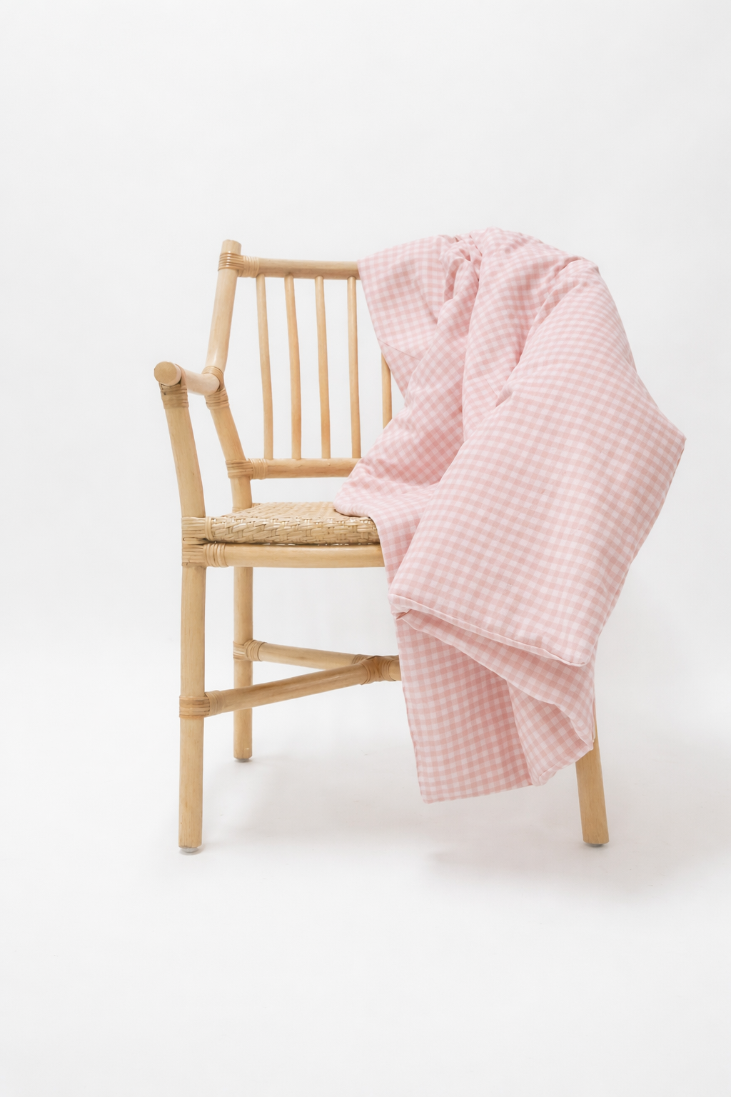 Pink Gingham Crib Quilted Blanket — Little Mae & Co