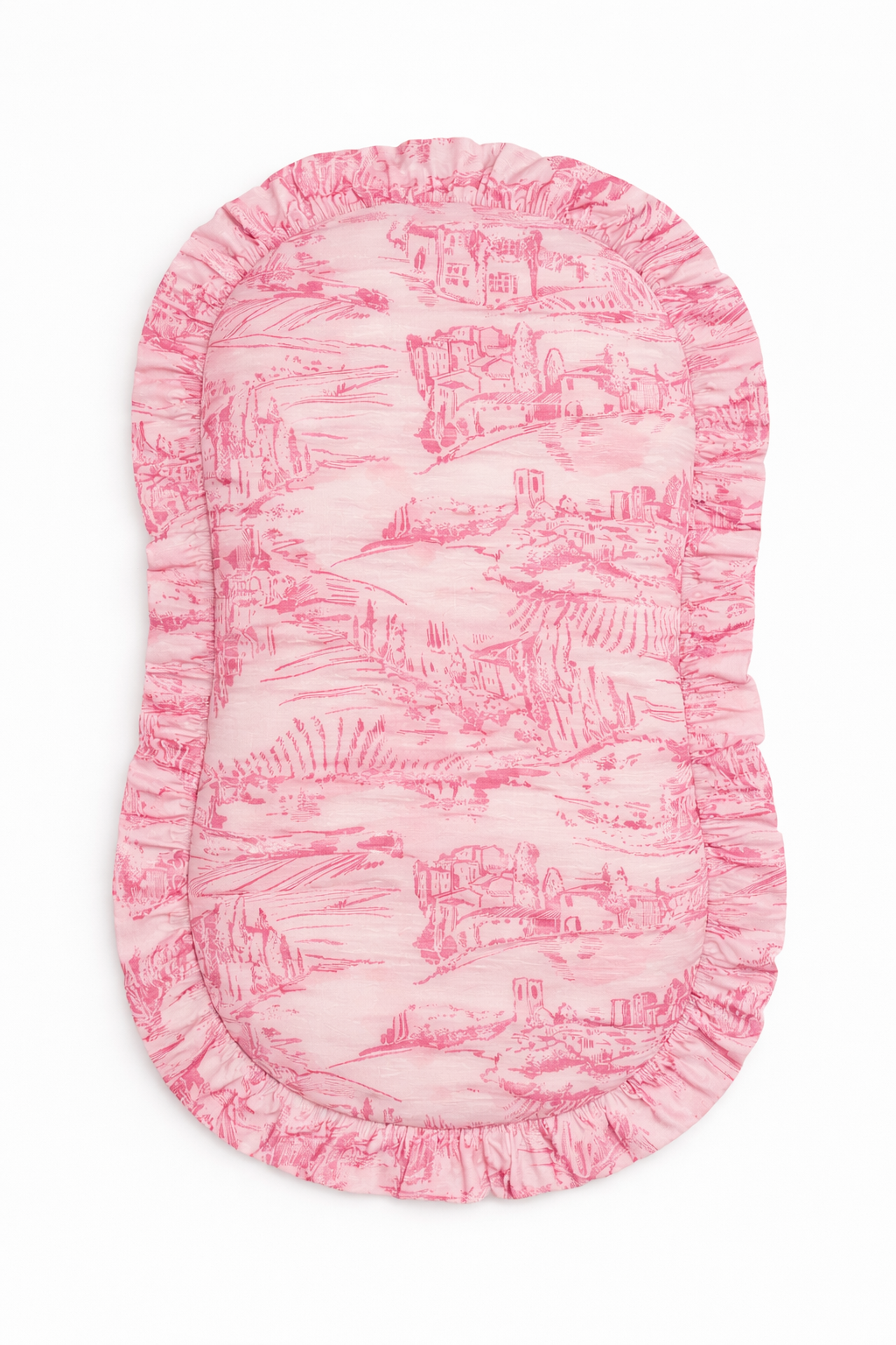 Pink Toile Ruffle Baby Lounger Cover — Little Mae & Co