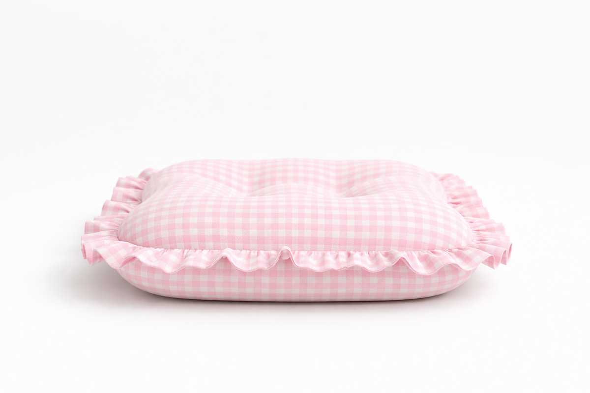 Pink Gingham Ruffle Baby Lounger Cover — Little Mae & Co