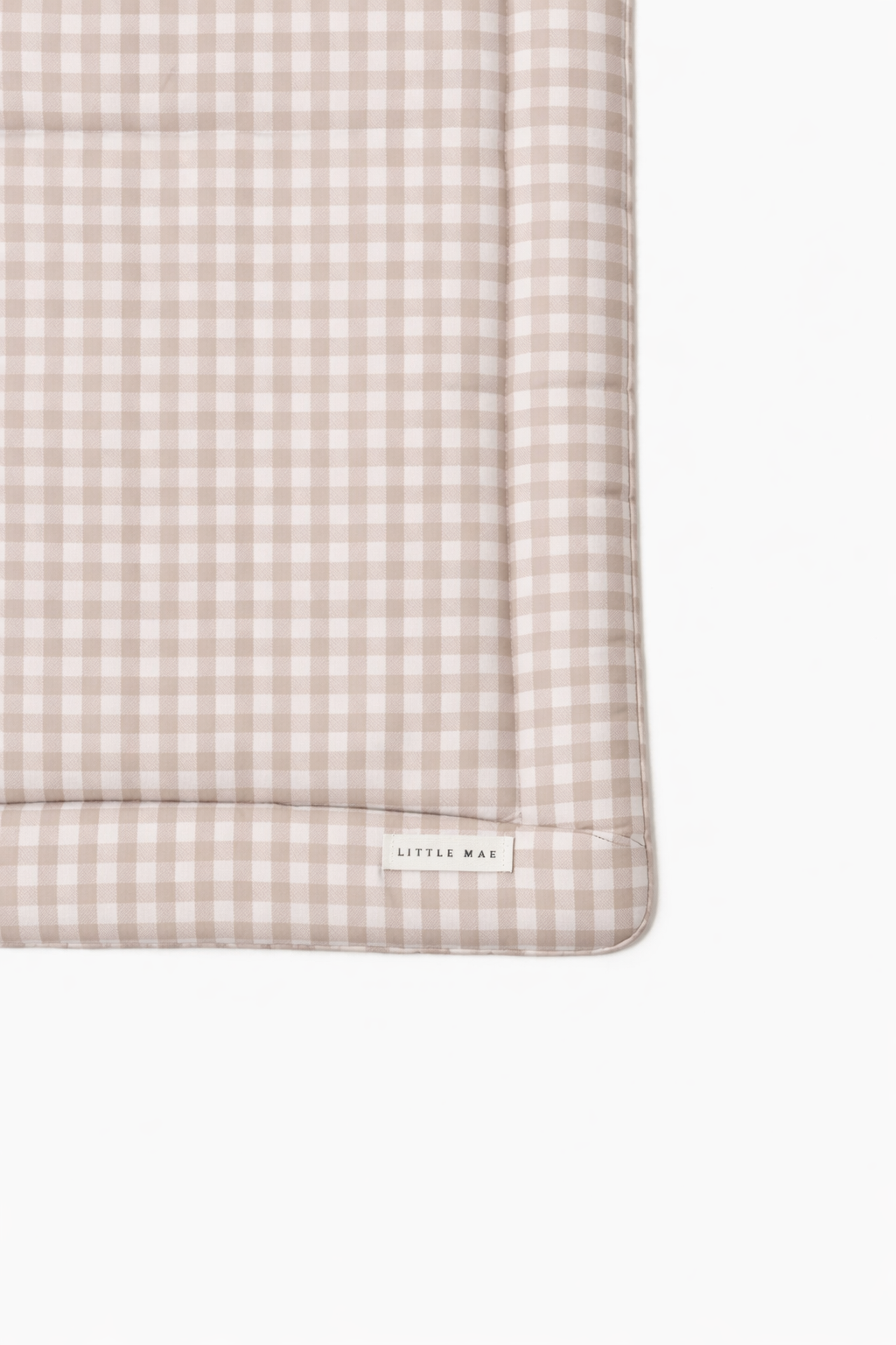 Beige Gingham Padded Baby Play Mat — Little Mae & Co
