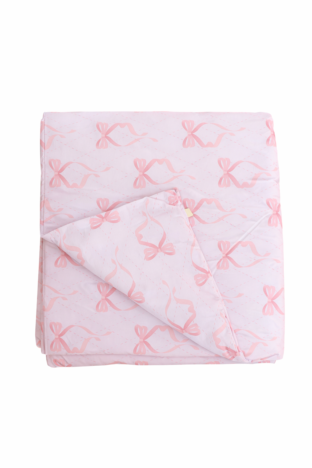 Pink Bow Crib Quilted Blanket — Little Mae & Co