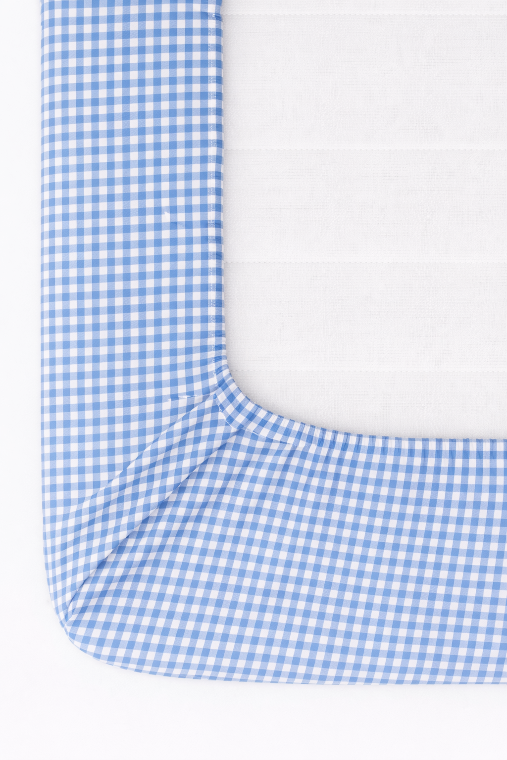Blue White Gingham Crib Sheet — Little Mae & Co