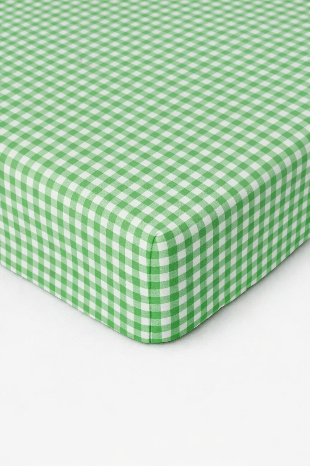 Green White Gingham Crib Sheet — Little Mae & Co