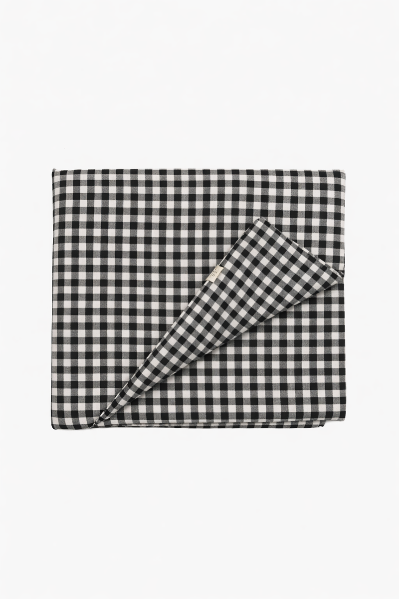 Black Gingham Crib Quilted Blanket — Little Mae & Co