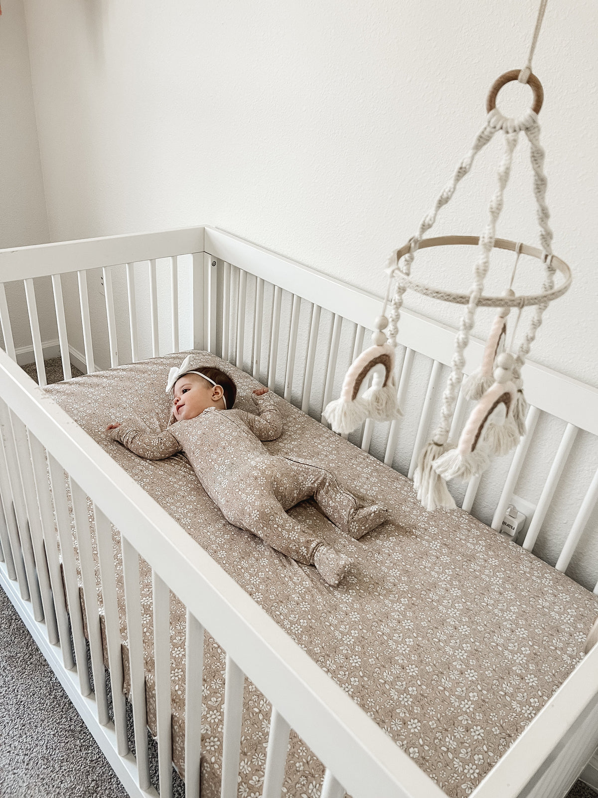 Dainty Ditsy Bamboo Crib Sheet — Little Joy Co.