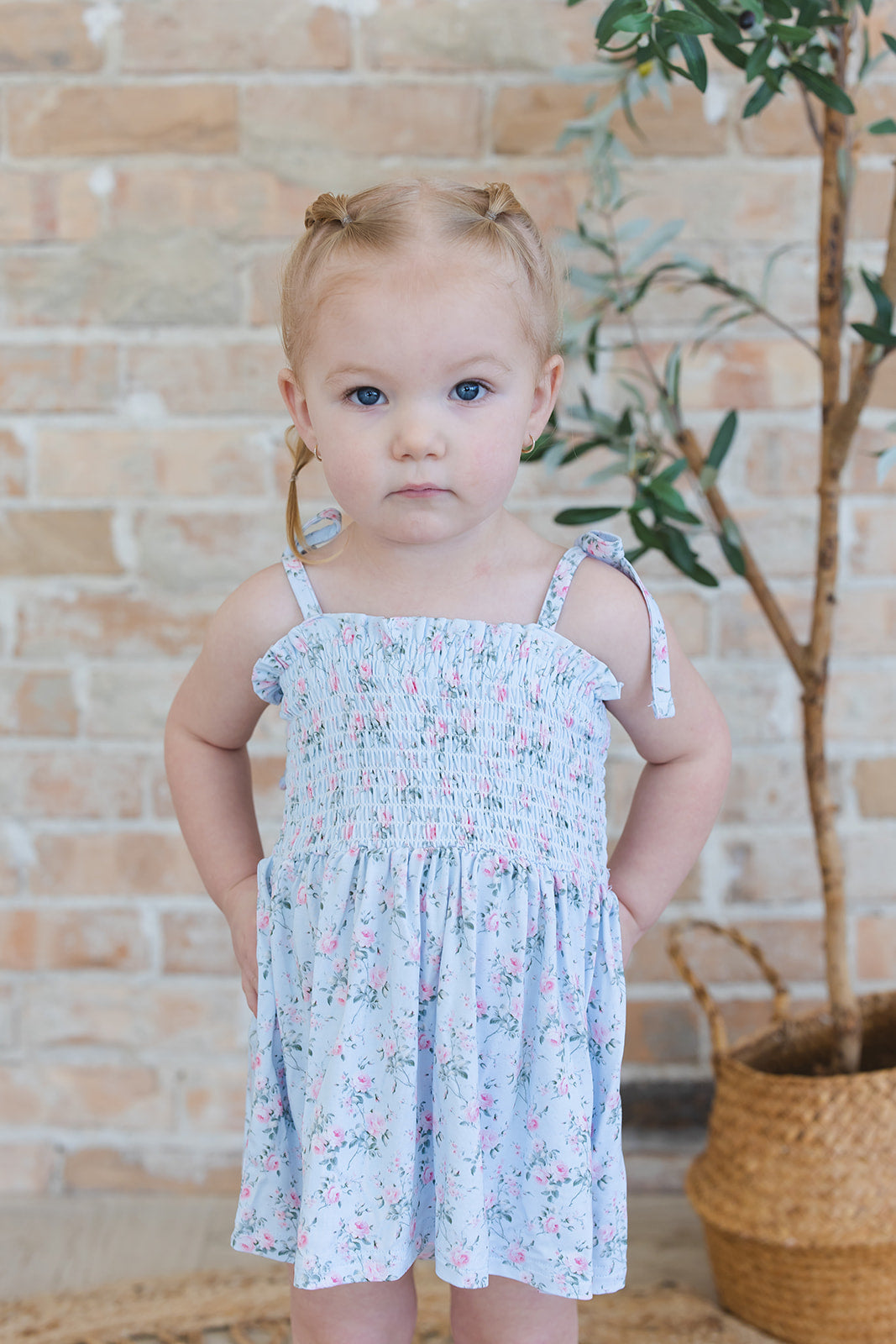 Eloise - Smocked Diaper Dress Set — Blush Lotus