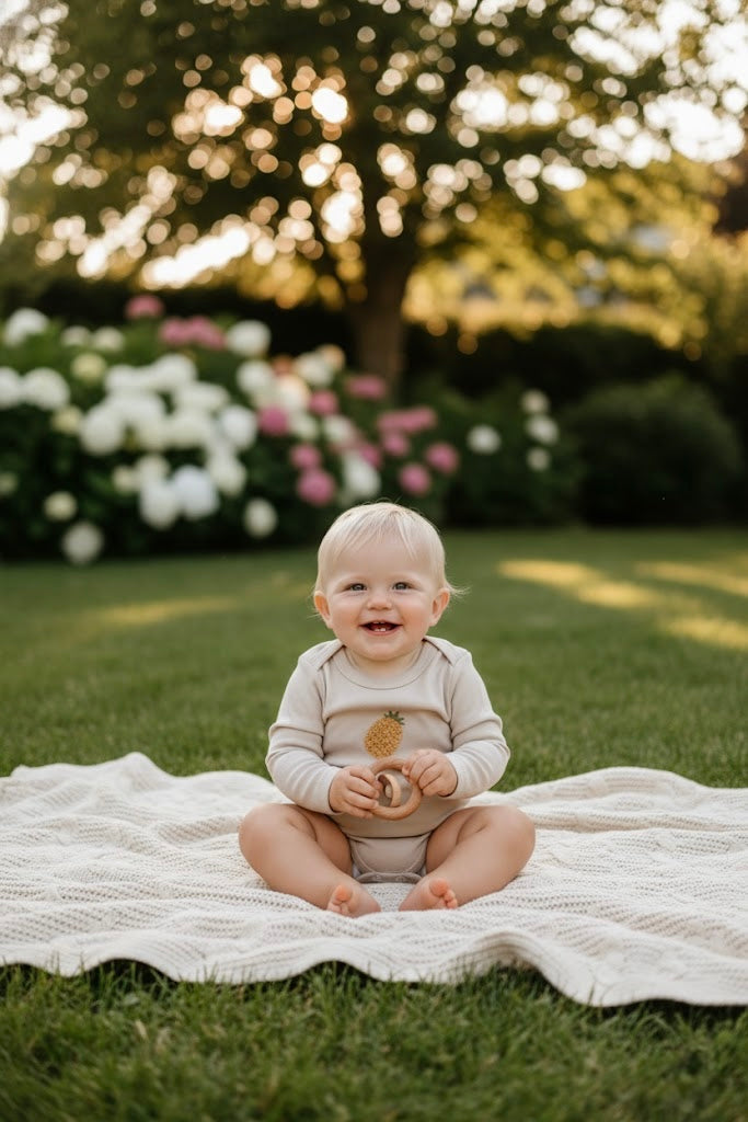 Pineapple Long Sleeve Bodysuit — Honey and Hive