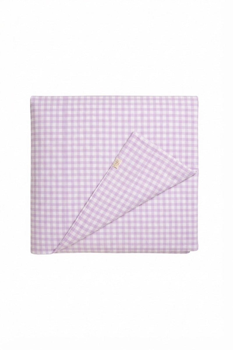Purple Gingham Crib Quilted Blanket — Little Mae & Co