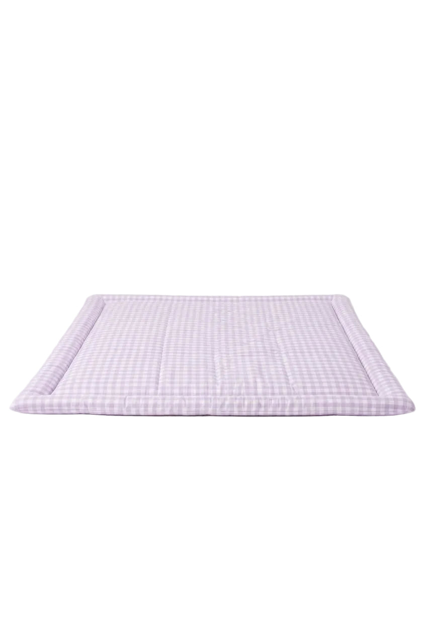 Purple Gingham Padded Baby Play Mat — Little Mae & Co