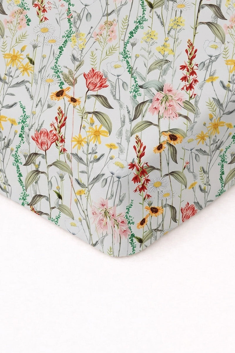 Wild Floral Crib Sheet — Little Mae & Co