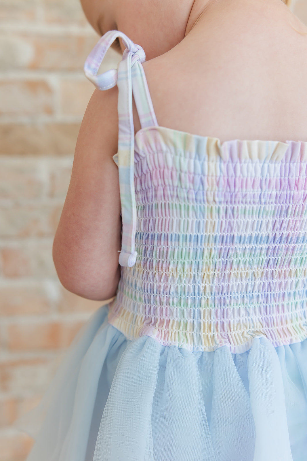 Pastel Prep - Smocked Tulle Bodysuit Dress — Blush Lotus
