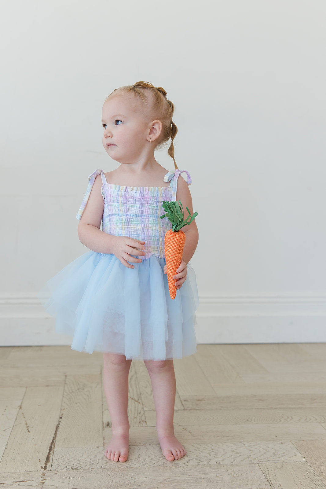 Pastel Prep - Smocked Tulle Bodysuit Dress — Blush Lotus