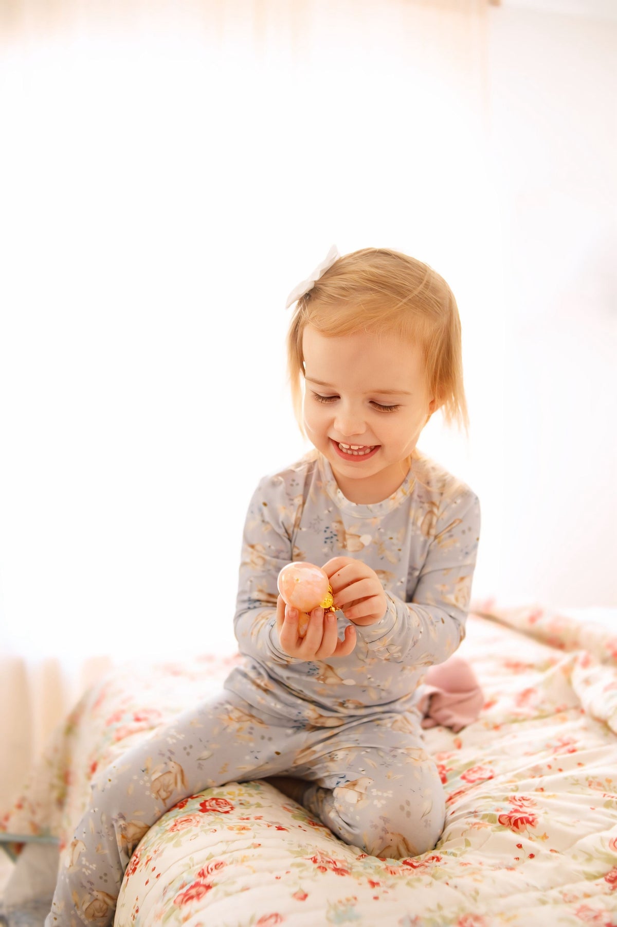 Bunny Blossoms 2pc Bamboo Pajamas — Little Joy Co.