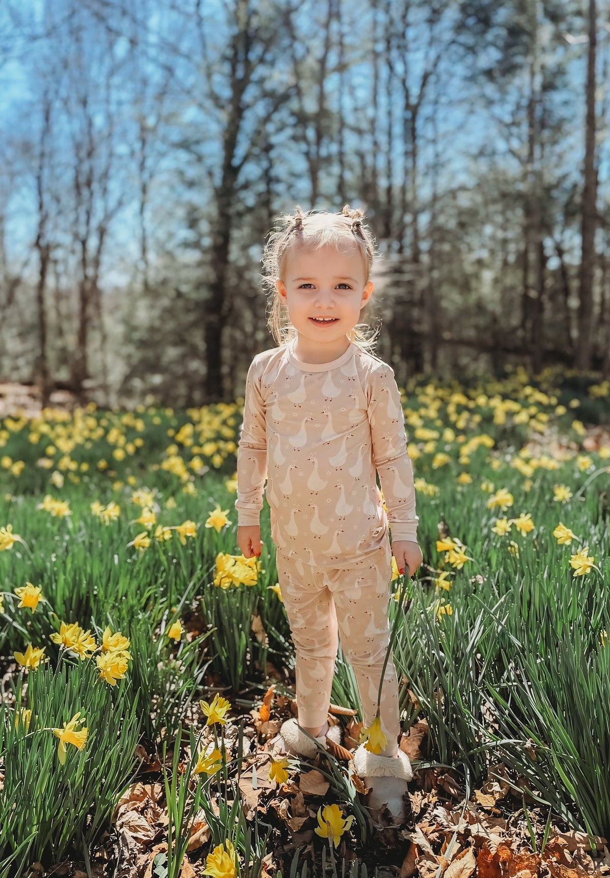 Silly Goose on the Loose 2pc Bamboo Pajamas — Little Joy Co.