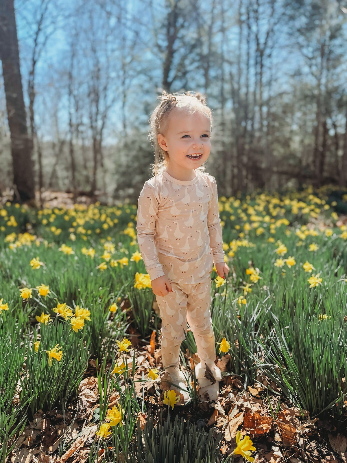 Silly Goose on the Loose 2pc Bamboo Pajamas — Little Joy Co.