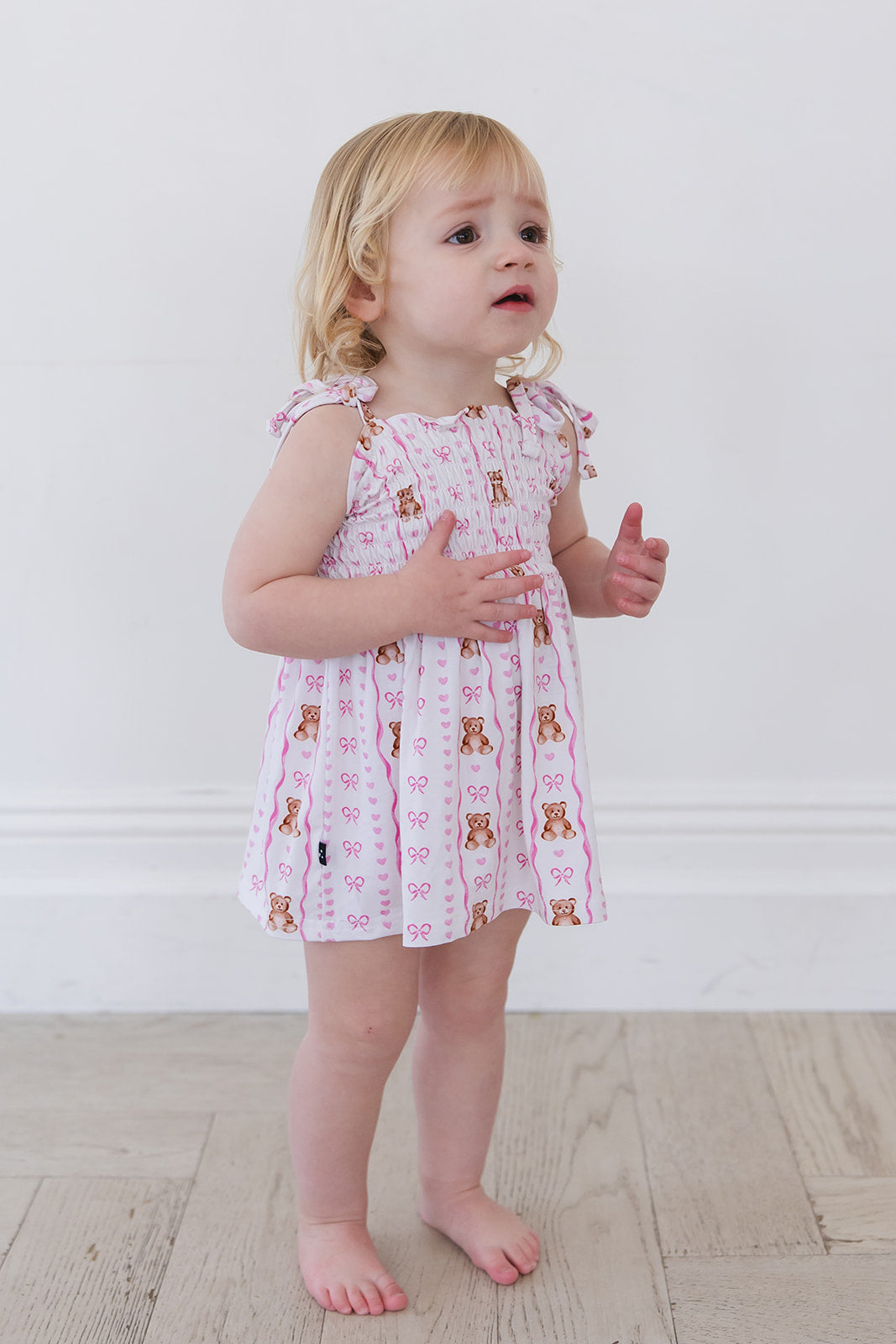 Cherie - Smocked Diaper Dress Set — Blush Lotus