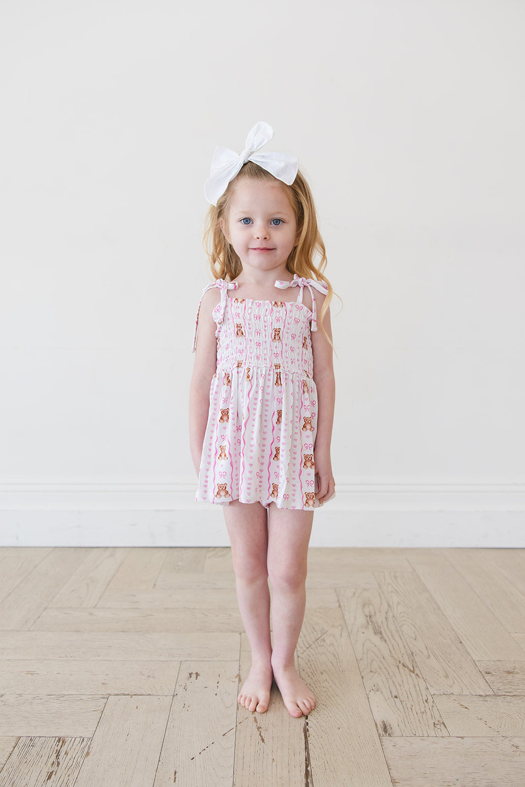 Cherie - Smocked Diaper Dress Set — Blush Lotus