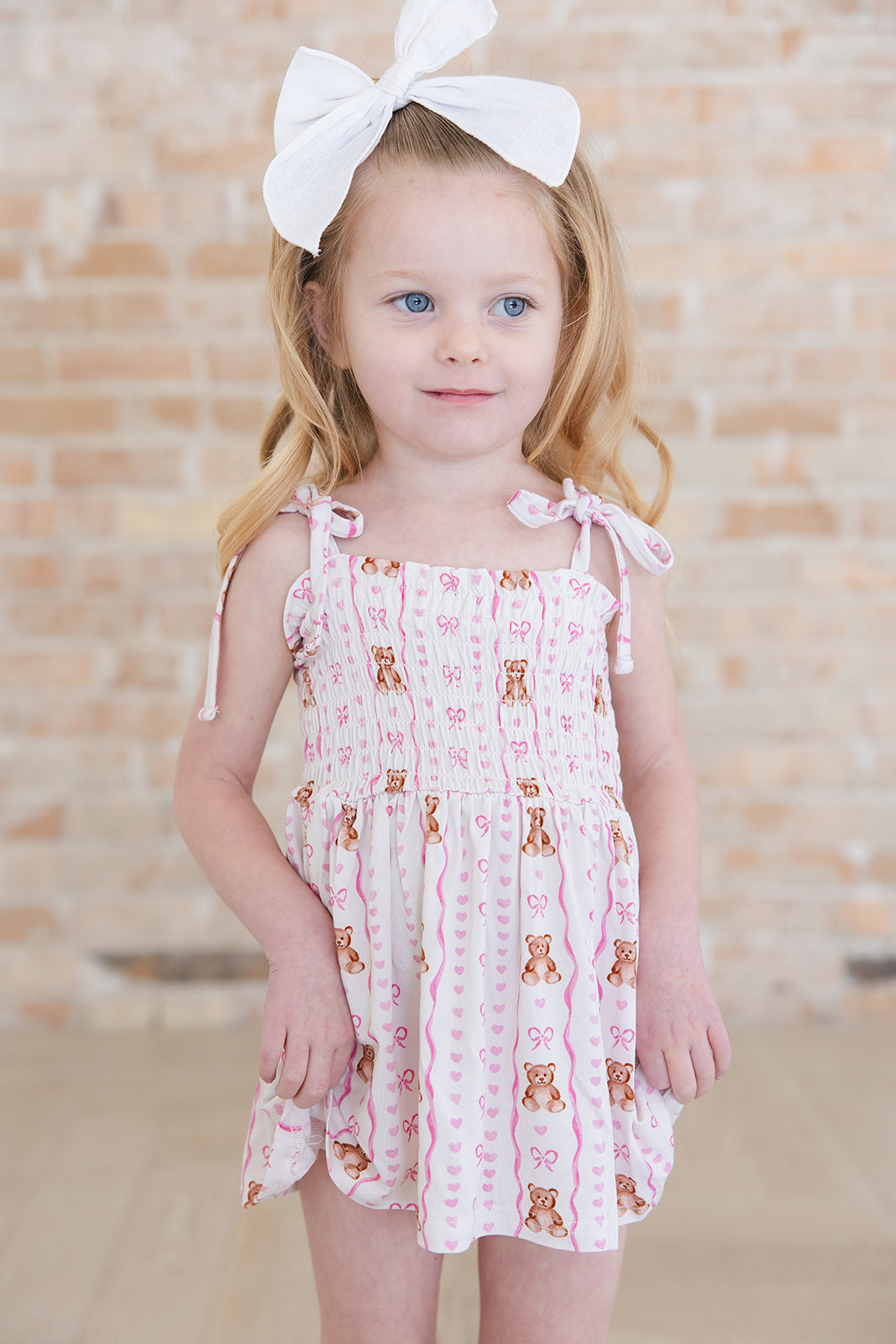 Cherie - Smocked Diaper Dress Set — Blush Lotus