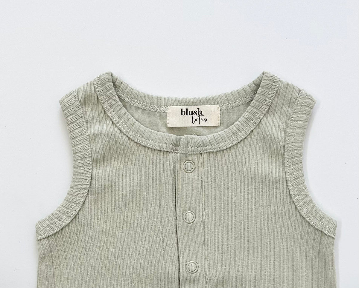 Merrick Romper - Pistachio — Blush Lotus