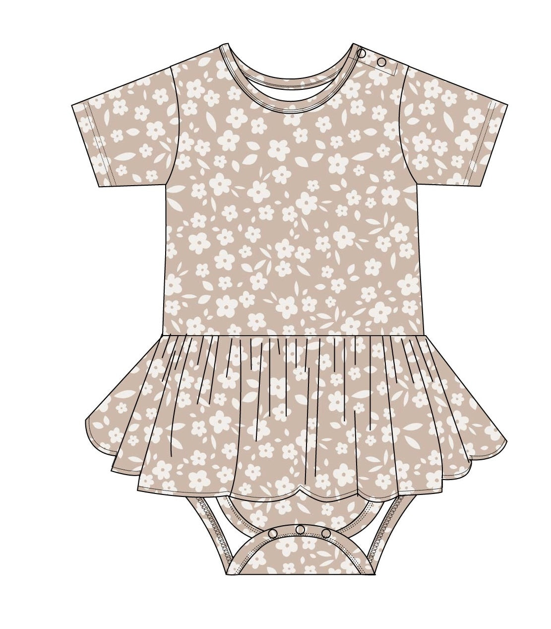 Calista - Bodysuit Dress — Blush Lotus