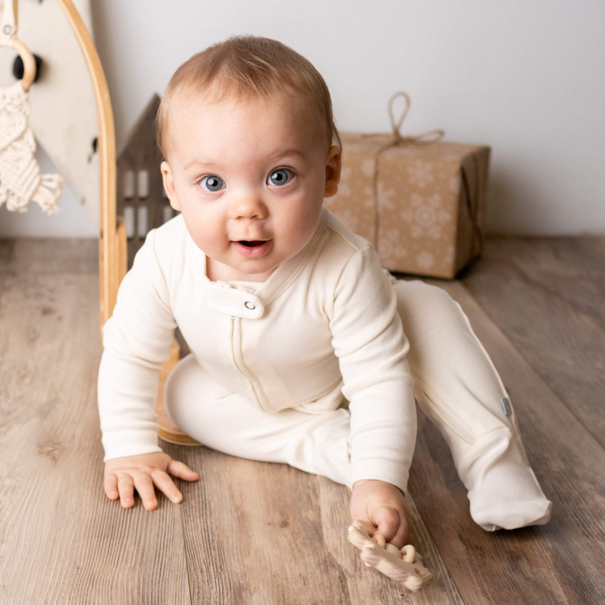 footie | ivory — Finn + Emma