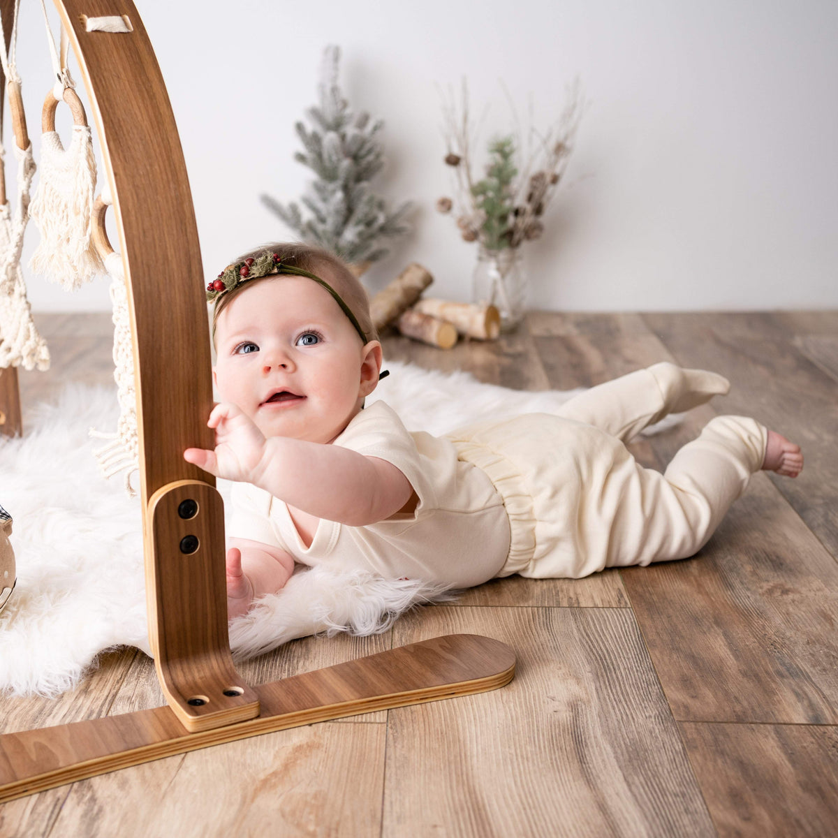 2 pc. pants set | ivory & heather grey — Finn + Emma