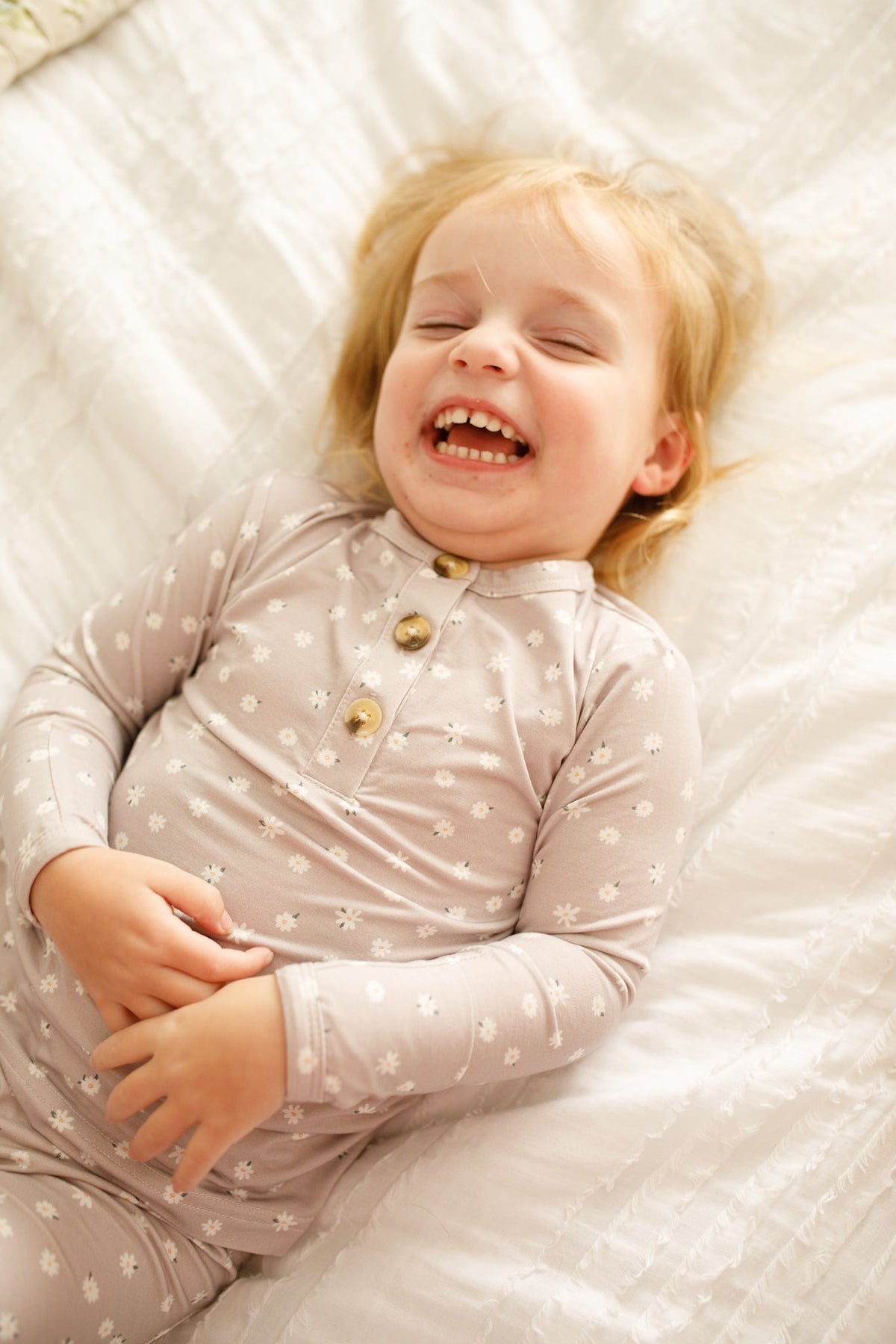 Oopsie Daisy 2pc Henley Bamboo Pajamas - Sizes Newborn & Up! — Little Joy Co.